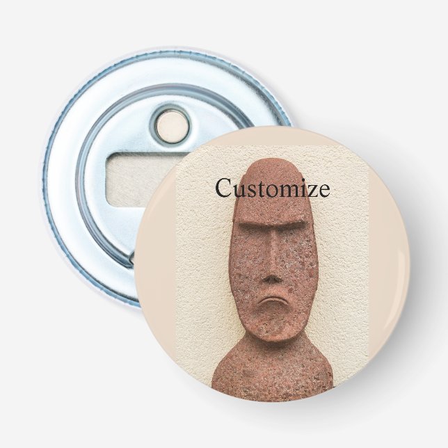 Easter Island Moai Head Thunder_Cove Bottle Opener (Front)