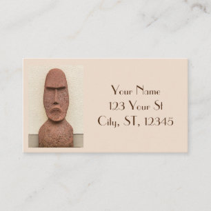 Easter Island Moai Head Thunder_Cove Business Card