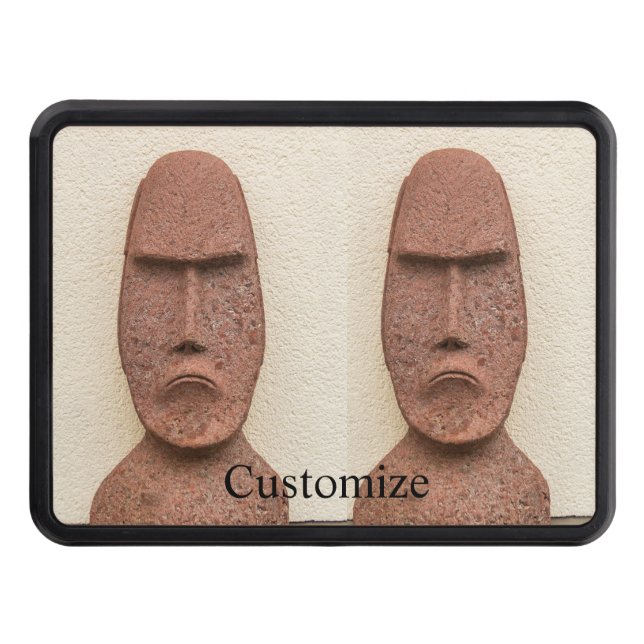 Easter Island Moai Head Thunder_Cove Hitch Cover (Front)
