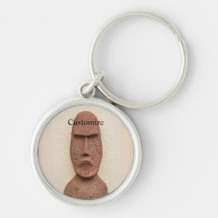 Easter Island Moai Head Thunder_Cove  Keychain