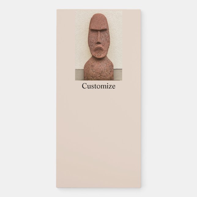 Easter Island Moai Head Thunder_Cove Magnetic Notepad (Front)