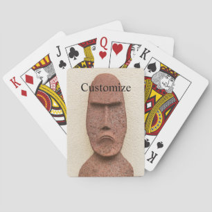 Easter Island Moai Head Thunder_Cove Poker Cards
