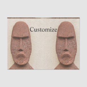 Easter Island Moai Head Thunder_Cove Tissue Paper