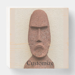 Easter Island Moai Head Thunder_Cove Wooden Box Sign