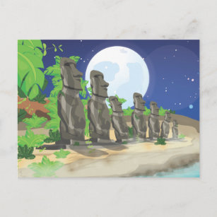 Easter Island Moai Postcard