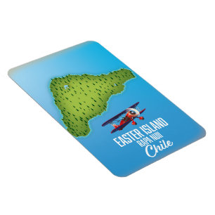 Easter Island Rapa Nuii map Magnet