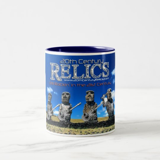 Easter Island Relics Two-Tone Coffee Mug