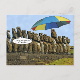 Easter Island statues Postcard