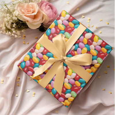 Easter Jelly Bean Pattern Wrapping Paper