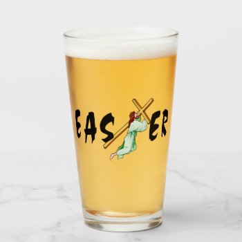 Easter Jesus Cross Glass by bonfirechristmas at Zazzle