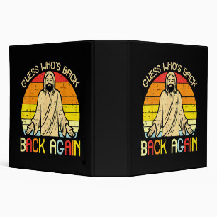 Easter Jesus Guess Whos Back Religious Christian 3 Ring Binder