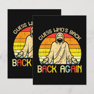 Easter Jesus Guess Whos Back Religious Christian Card