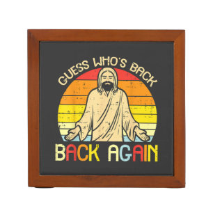 Easter Jesus Guess Whos Back Religious Christian Desk Organizer