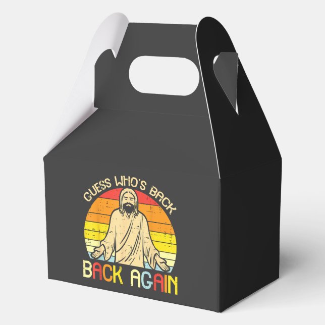 Easter Jesus Guess Whos Back Religious Christian Favor Boxes (Front)