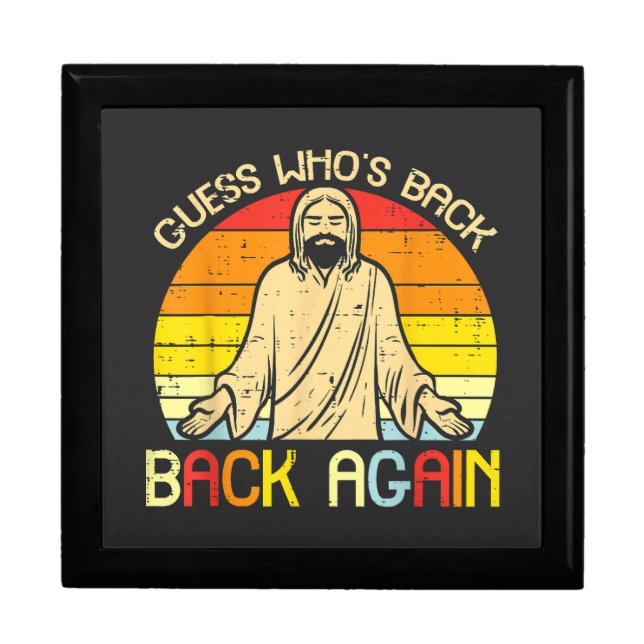 Easter Jesus Guess Whos Back Religious Christian Gift Box (Front)