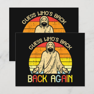 Easter Jesus Guess Whos Back Religious Christian Invitation