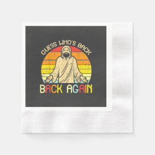 Easter Jesus Guess Whos Back Religious Christian Napkins