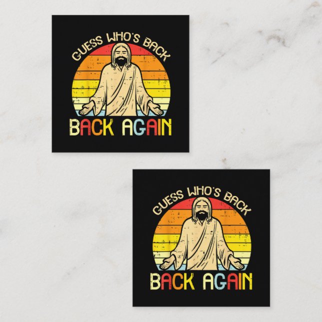 Easter Jesus Guess Whos Back Religious Christian Note Card (Front/Back)
