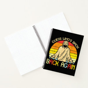 Easter Jesus Guess Whos Back Religious Christian Notebook