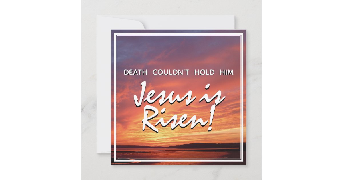 EASTER Jesus is Risen CHRISTIAN Holiday Card | Zazzle
