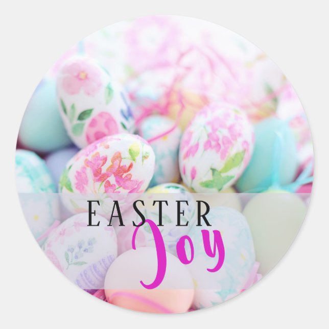 Easter Joy Easter Eggs Colorful Sticker (Front)
