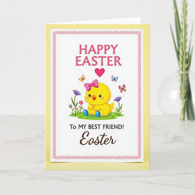Easter Joy For Best Friend Card (Front)