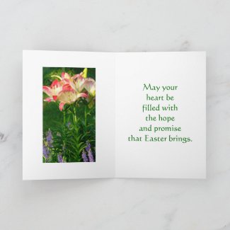 EASTER JOY/ RED AND WHITE LILIES/CUSTOMIZAB