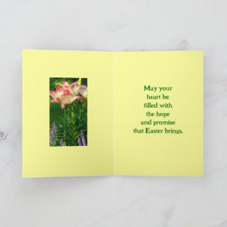 EASTER JOY/ RED AND WHITE LILIES/CUSTOMIZAB