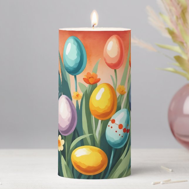 Easter Joy, Spring Pillar Candle (In Situ)