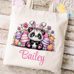 Easter Kids Name Girls Bunny Panda Bear Tote Bag<br><div class="desc">Introducing the perfect addition to any Easter celebration,  our personalized Easter-themed tote bag designed specifically for kids! This delightful tote bag is not just a carrying accessory but a treasure trove of joy and excitement for the little ones during Easter hunts and beyond.</div>