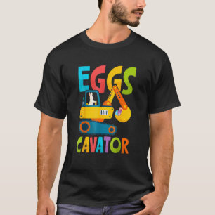 Easter Kids Toddlers Excavator Egg Hunt Eggs Cavat T-Shirt