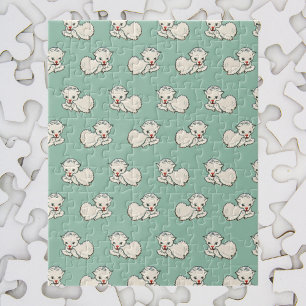 Easter Lamb, Baby Farm Animal, Vintage Religion Jigsaw Puzzle