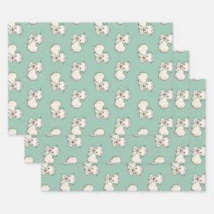 Easter Lamb, Baby Farm Animal, Vintage Religion Wrapping Paper Sheets