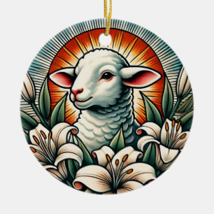 Easter Lamb                                        Ceramic Ornament