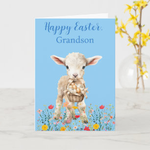 Easter Lamb & Coloring Page Folded Greeting Card