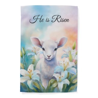 Easter Lamb Garden Flag