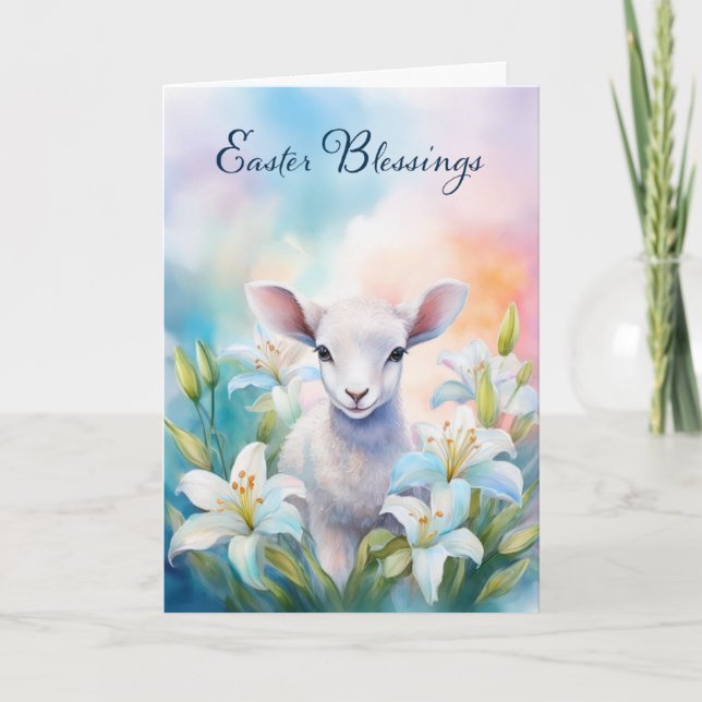 Easter Lamb Greeting Card (Front)
