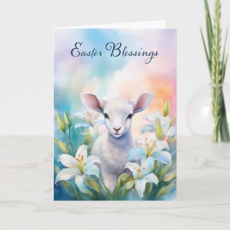 Easter Lamb Greeting Card