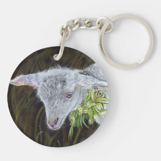 Easter Lamb  keychain 