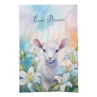 Easter Lamb Kitchen Towel