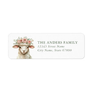 Easter Lamb Return Address Labels