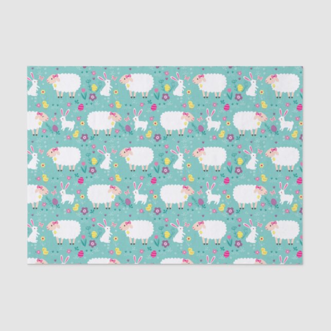 Easter Lambs Tissue Paper (Front)