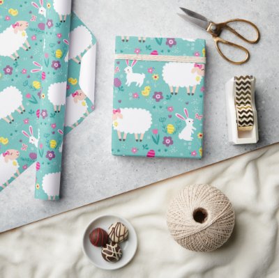 Easter Lambs Wrapping Paper