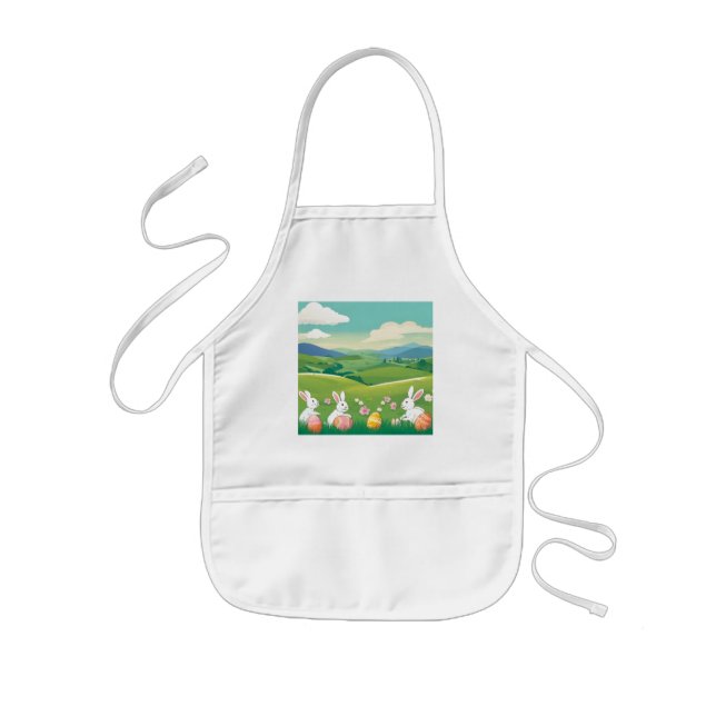Easter landscape - fun kids' apron (Front)