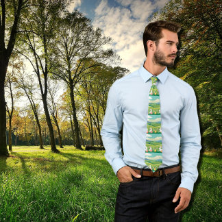 Easter landscape - fun neck tie
