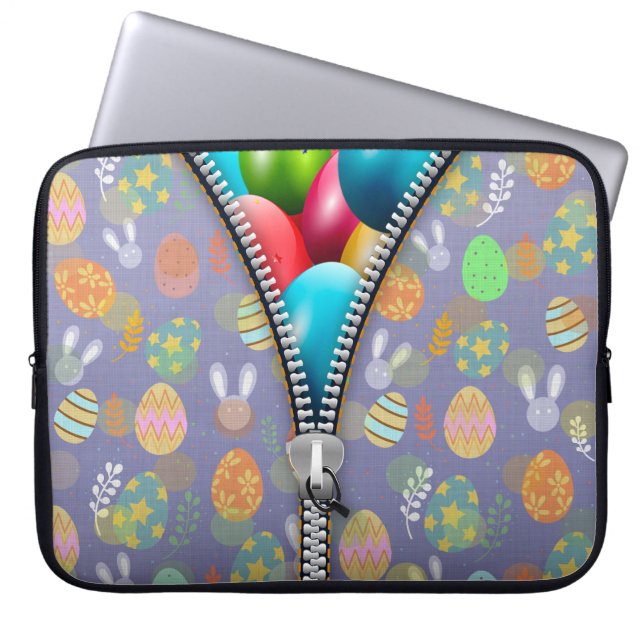 Easter Laptop Bag – Colorful Egg Design  (Front)