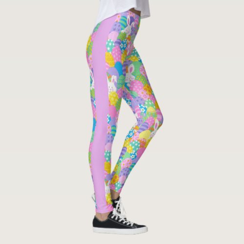 EASTER Leggings Bunny Egg Yoga Pants Womens Girls