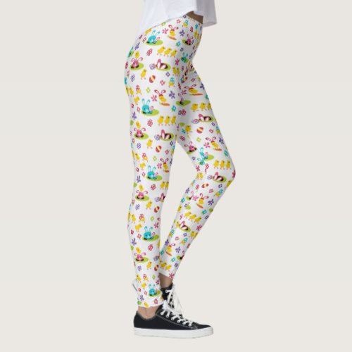 EASTER Leggings Bunny Egg Yoga Pants Womens Girls