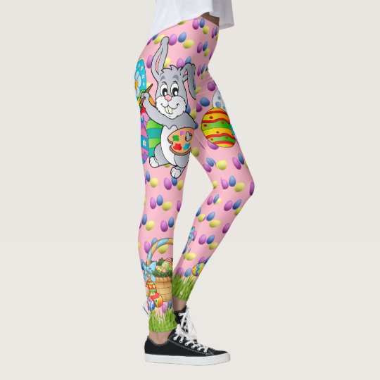 EASTER Leggings Bunny Egg Yoga Pants Women's Girls