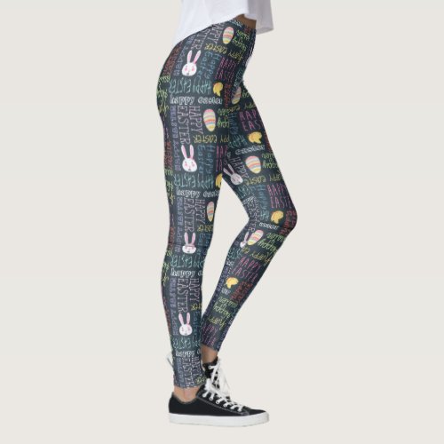 EASTER Leggings Bunny Egg Yoga Pants Womens Girls